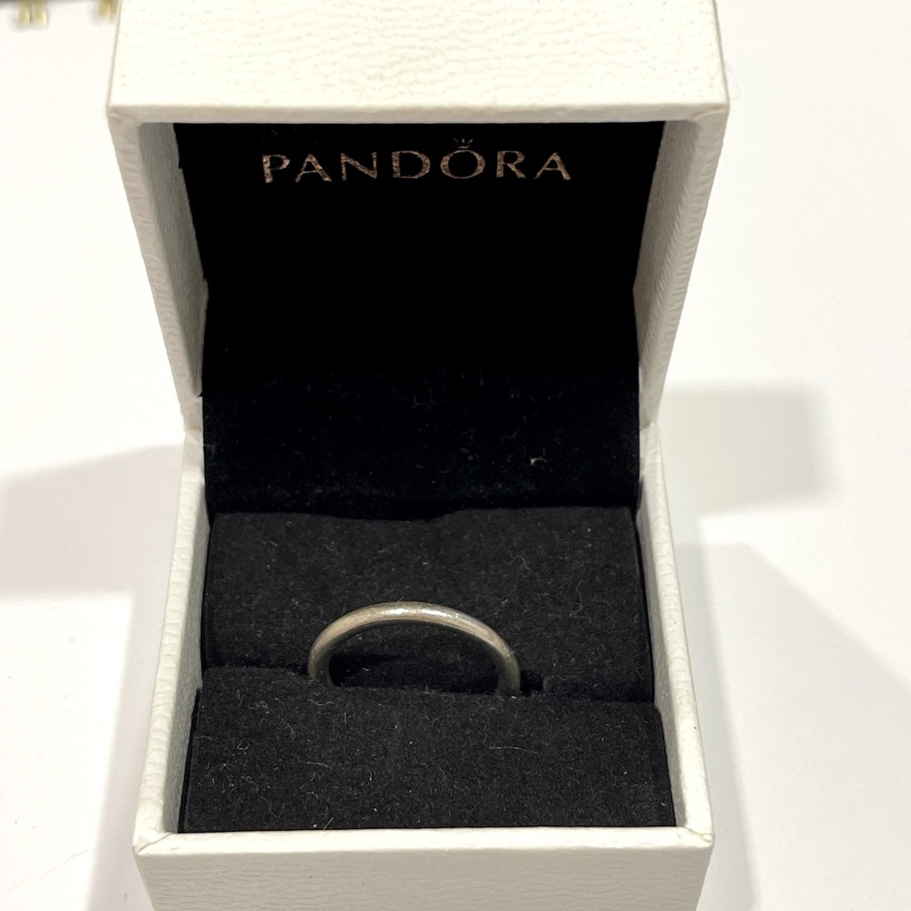 Pandora Polished Silver Ring Size 5